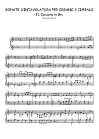 Sonate d'Intavolatura per Organo e Cimbalo 11. Canzone en Solm - Domenico Zipoli